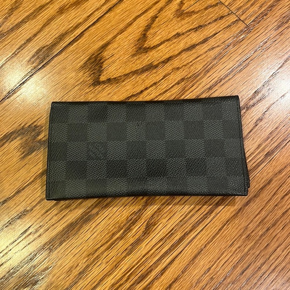 Louis Vuitton Men’s Brazza Black/Grey Checkerboard Wallet - Picture 1 of 5